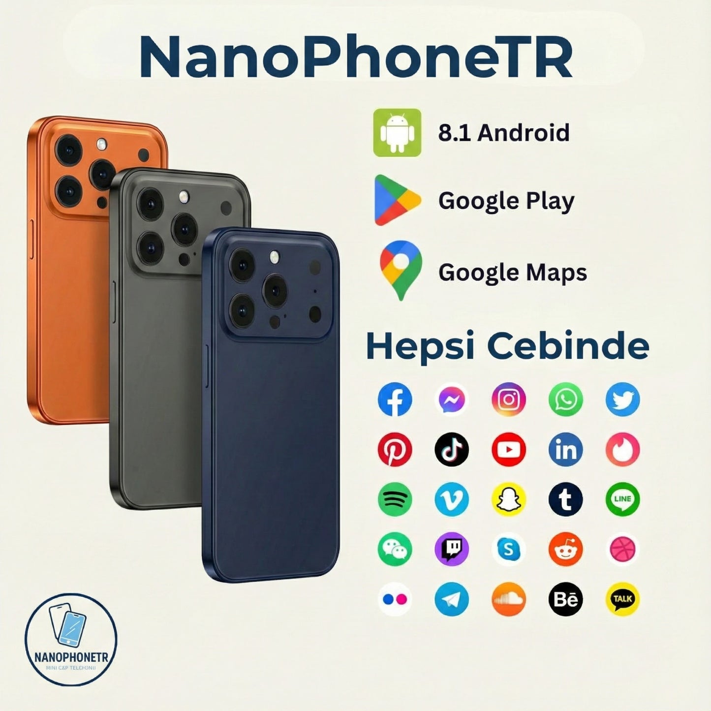 NanoPhoneTR Mini Boy Küçük Telefon