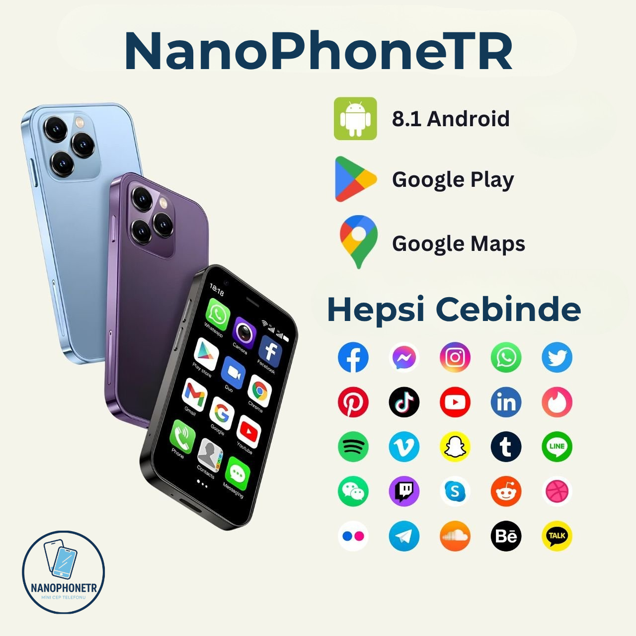 NanoPhoneTR Mini Boy Küçük Telefon